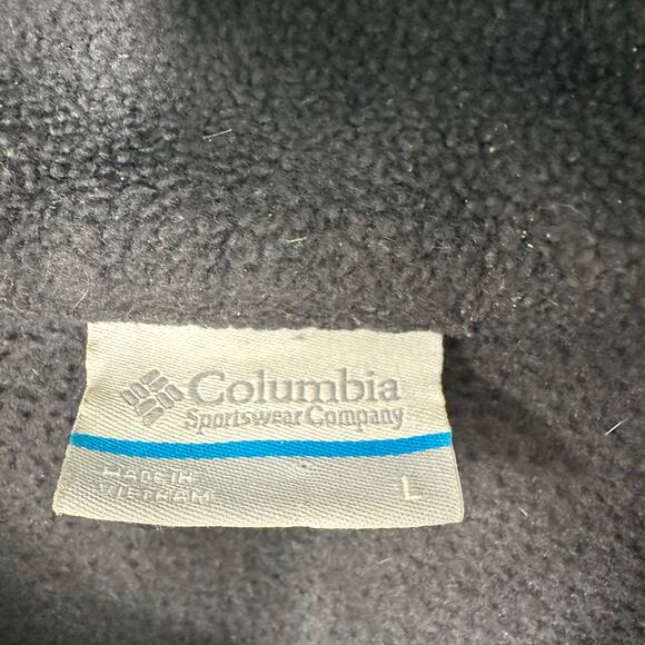 Columbia Size Large Zip Up Fleece Jacket Black 100% Polyester Sportswear Outdoor - Picture 3 of 4